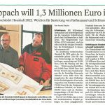 2022-03-19 Schloßvippach will 1,3 Millionen Euro investieren