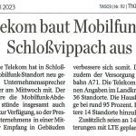 2023-04-20 Telekom baut Mobilfunk in Schloßvippach aus