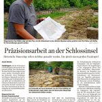 2024-05-10 Präzisionsarbeit an der Schlossinsel in Schloßvippach