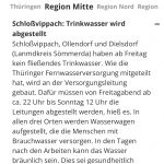 2025-09-12 Trinkwasser wird in Schloßvippach abgestellt